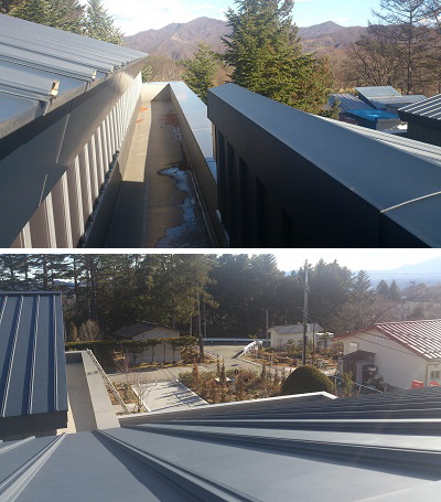 さすがに屋根の上は寒いです